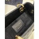 Black, LADY95-22 Mini Series, Lamb Leather, Size: 19*8*13cm  