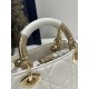 White, LADY95-22 Mini Series, Lamb Leather, Size: 19*8*13cm  