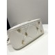 White, LADY95-22 Mini Series, Lamb Leather, Size: 19*8*13cm  