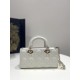 White Small Size, D-joy Series, Bag with Two Shoulder Straps, Sheepskin, Size: 22*6*12cm  