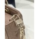 Taupe Pink Small Size, D-joy Series, Bag with Two Shoulder Straps, Sheepskin, Size: 22*6*12cm  