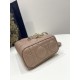 Taupe Pink Small Size, D-joy Series, Bag with Two Shoulder Straps, Sheepskin, Size: 22*6*12cm  