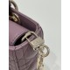 Pink Purple Small Size, D-joy Series, Bag with Two Shoulder Straps, Sheepskin, Size: 22*6*12cm  