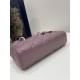 Pink Purple Small Size, D-joy Series, Bag with Two Shoulder Straps, Sheepskin, Size: 22*6*12cm  