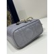 Dreamy Grey Small Size, D-joy Series, Bag with Two Shoulder Straps, Sheepskin, Size: 22*6*12cm  