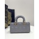 Dreamy Grey Small Size, D-joy Series, Bag with Two Shoulder Straps, Sheepskin, Size: 22*6*12cm  