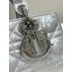 Fantasy Silver Small Size, D-joy Series, Bag with Two Shoulder Straps, Sheepskin, Size: 22*6*12cm  