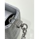 Fantasy Silver Small Size, D-joy Series, Bag with Two Shoulder Straps, Sheepskin, Size: 22*6*12cm  