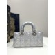 Fantasy Silver Small Size, D-joy Series, Bag with Two Shoulder Straps, Sheepskin, Size: 22*6*12cm  