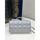 Fantasy Silver Pearl Chain Clutch, Lambskin, Size: 21*11*5cm  