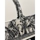 Small Size White, Tote Spring-Summer Series, Jungle Tiger Pattern, Size: 26*8*22cm  