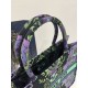 Large Size, Tote Spring-Summer Series, Romantic Floral Embroidery Pattern, Size: 42*18*35cm  