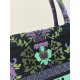 Medium Size, Tote Spring-Summer Series, Romantic Floral Embroidery Pattern, Size: 36*18*28cm  