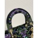 Five-grid, Lady Embroidered Spring-Summer Series, Floral Embroidery, Size: 24*11*20cm  