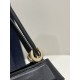 Medium Size Black, Key Handbag Series, Smooth Calfskin, Size: 26*13*16cm  