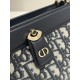 Small Size Blue Cloth, Key Handbag Series, Blue Oblique Monogram Fabric, Size: 26*13*16cm  