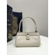 Small Size Cream Apricot, Key Handbag Series, Calfskin, Size: 22*12*12cm  