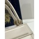 Small Size Cream Apricot, Key Handbag Series, Calfskin, Size: 22*12*12cm  