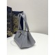 Small Size Dreamy Grey, Key Handbag Series, Calfskin, Size: 22*12*12cm  