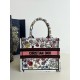 Small Size, Tote Spring-Summer Series, Classic Romantic Floral Embroidery Pattern, Size: 26*8*22cm  