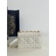 White, Miss Caro Chain Series, Sheepskin, Size: 19*5.5*13cm  