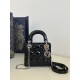 Three-grid Classic Lady Princess Bag in Lacquered Leather, Size: 17*7*15cm