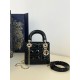 Three-grid Classic Lady Princess Bag in Lacquered Leather, Size: 17*7*15cm