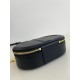 Black Signature Series Oval Camera Bag, Cowhide, Size: 18*6.5*11cm  