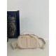 Apricot Signature Series Oval Camera Bag, Cowhide, Size: 18*6.5*11cm