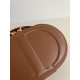 Caramel Brown Signature Series Oval Camera Bag, Cowhide, 18*6.5*11cm