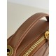 Caramel Brown Signature Series Oval Camera Bag, Cowhide, 18*6.5*11cm