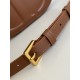 Caramel Brown Signature Series Oval Camera Bag, Cowhide, 18*6.5*11cm