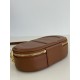 Caramel Brown Signature Series Oval Camera Bag, Cowhide, 18*6.5*11cm