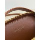 Caramel Brown Signature Series Oval Camera Bag, Cowhide, 18*6.5*11cm