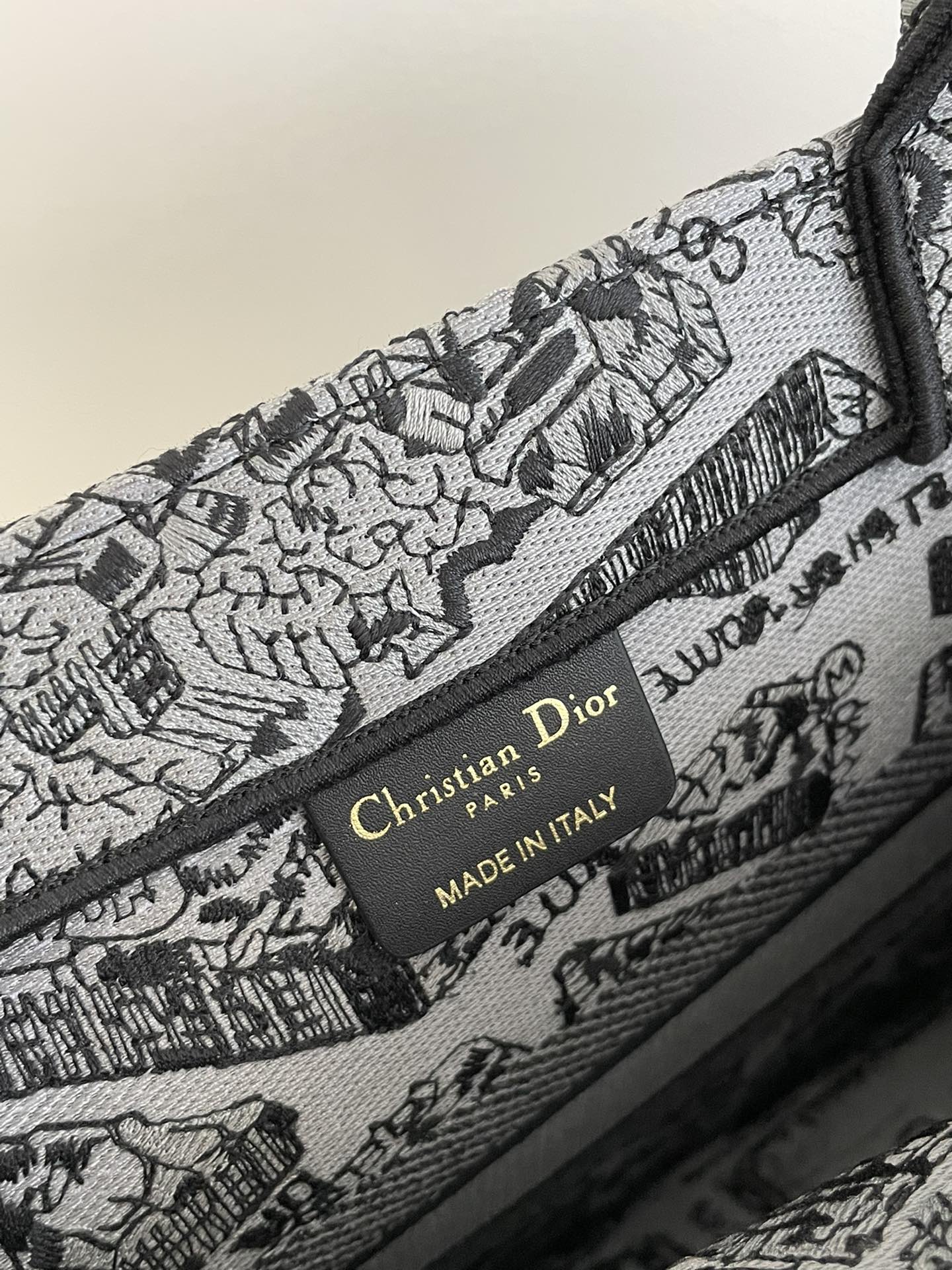 Medium Grey Tote from Spring/Summer Collection with Romantic Paris Map Pattern, 36*18*28cm