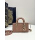 Mini D-Joy Micro Series, Bag with Two Shoulder Straps, Classic Diamond Design, Sheepskin, Size: 16*5*9cm