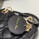 Classic Lady Dior, Three-Compartment, Sheepskin, Size: 17*7*15cm 