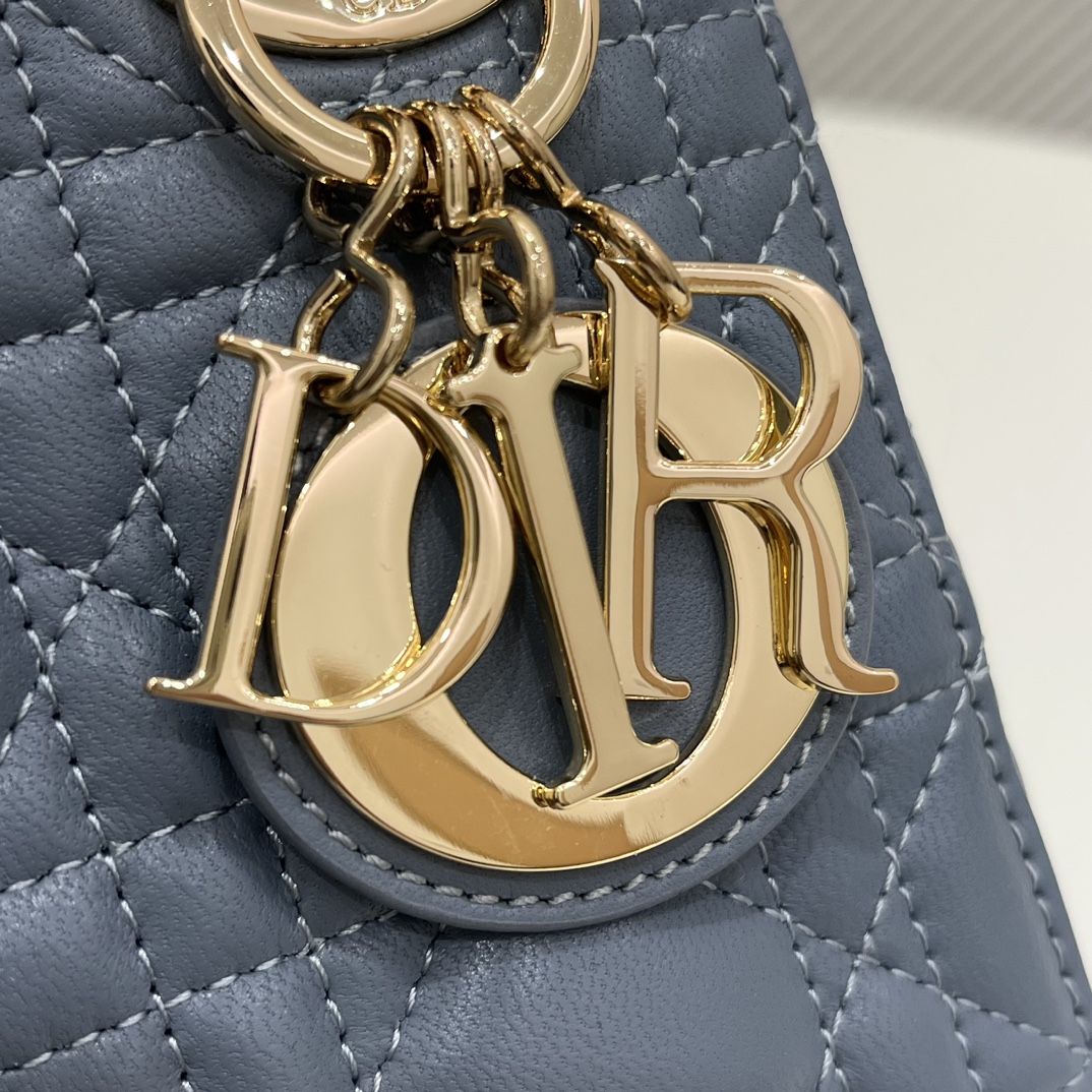 Classic Lady Dior, Three-Compartment, Sheepskin, Size: 17*7*15cm 