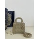 Classic Lady Dior, Three-Compartment, Sheepskin, Size: 17*7*15cm 