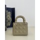 Classic Lady Dior, Three-Compartment, Sheepskin, Size: 17*7*15cm 