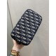 Classic Blue Canvas Makeup Bag, Size: 25*19.5*14  