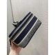 Classic Blue Canvas Makeup Bag, Size: 25*19.5*14  