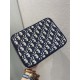 Classic Blue Canvas Makeup Bag, Size: 25*19.5*14  