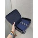 Classic Blue Canvas Makeup Bag, Size: 25*19.5*14  