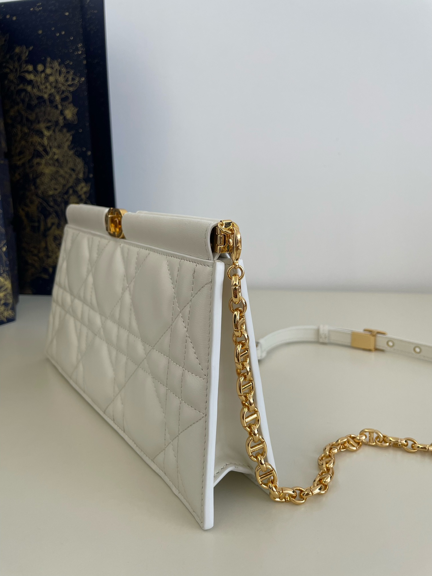 Caro Series Chain Clutch, Sheepskin, Size: 27.5*4.5*14cm