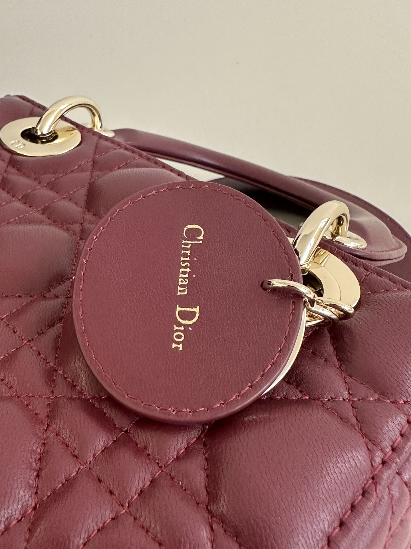 Lady Dior Four-Compartment Series, Letter Shoulder Strap, 6 Letters Included, Sheepskin, Size: 20*8*17cm