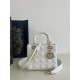 Lady Dior Four-Compartment Series, Letter Shoulder Strap, 6 Letters Included, Sheepskin, Size: 20*8*17cm