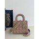 Lady Dior Four-Compartment Series, Letter Shoulder Strap, 6 Letters Included, Sheepskin, Size: 20*8*17cm