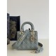 Lady Dior Four-Compartment Series, Letter Shoulder Strap, 6 Letters Included, Sheepskin, Size: 20*8*17cm