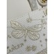 Lady Embroidered Five-Compartment Series, Exquisite Butterfly Embroidery, Size: 24*11*20cm